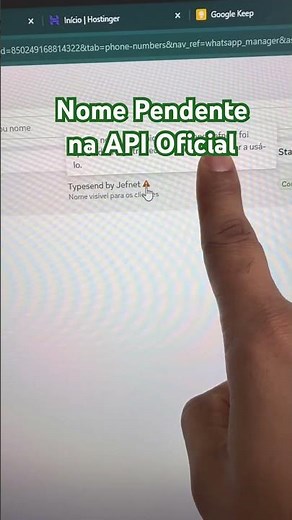 Whatsapp Business API: Resolver Pending Name #whatsappbusinessapi