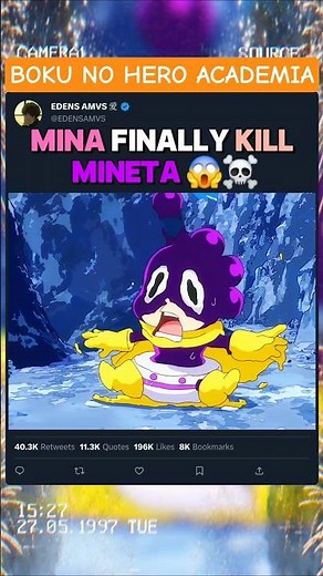 MINA A ENFIN TUE MINETA | #myheroacademia #edit #amv #mha #anime #mangaedit