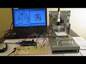 Mini CNC machine Arduino Based & Adafruit Driver Motor L293D v1 & 2*Mini Stepper CD/DVD player #1