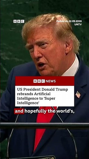 US President Donald Trump says US will rename AI as “Super Intelligence”. #BBCNews