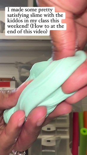 1.2K views | We experimented with making slime as a fun way to end this sessions classes and ended up with a really great textured slime after mixing it with Model Magic air dry clay! #slime #artclass #slimeasmr #howto | The Craft Eclectic | Facebook