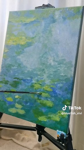 Claude Monet Blue Water Lilies Painting Tutorial