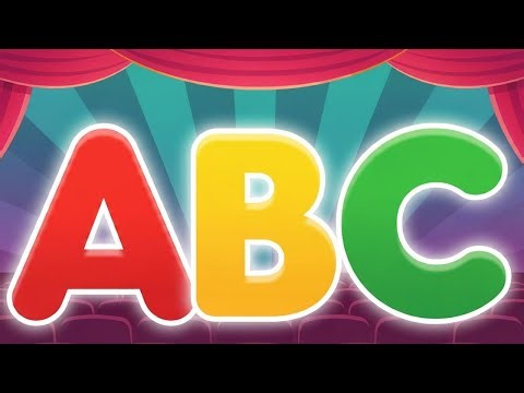 My English alphabet interactive educational presentation in yellow and red simple illustrative style