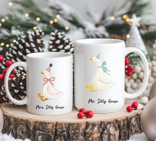 Mr. and Mrs Silly Goose Wedding Mug, Engagement Coffee Mug, Funny Newlywed Gift for Couples, Husband to Be Gift for Him, Wedding Gift - Etsy
