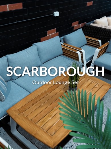 Dreaming of a backyard that feels like a private retreat? SCARBOROUGH Outdoor Lounge Set brings resort-level comfort into everyday outdoor living. Defined by a sleek aluminium frame, warm teak detailing, and soft eco-friendly olefin cushions, it balances contemporary design with durability made for Australian conditions. Perfect for long lunches, slow afternoons, and easy evenings outdoors, SCARBOROUGH turns patios, balconies, and garden spaces into a modern escape. Features ✔ Modern, Composed D