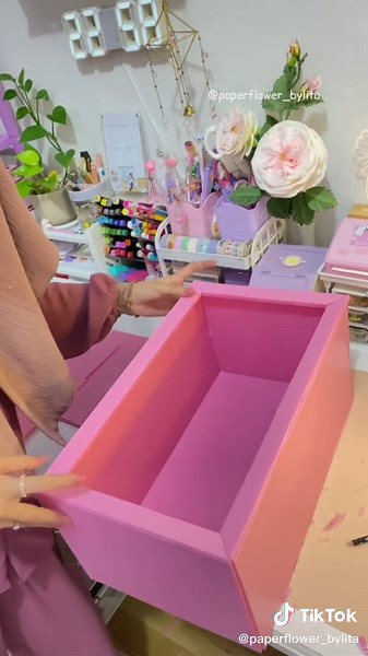 DIY Mini Locker dari impraboard #fypシ #diy #crafts #crafters #roomdecor #aesthetic #fyp #pink #workspace #desksetup