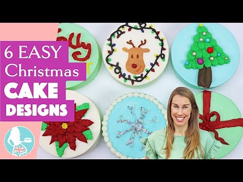 6 Easy Christmas Cake Designs