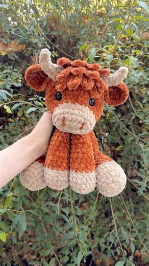 Pattern is on my Etsy! #crochet #amigurumi #hobby #plushies #highlandcow