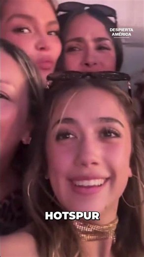 Salma Hayek and her daughter enjoy themselves at the Bad Bunny concert