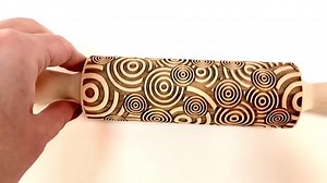 Engraved Rolling Pin GEOMETRIC Embossed , Embossing Rolling Ping, Christmas Gift, Pattern, Roller, Dough Roller, Lazer Engraved, RINGS - Etsy