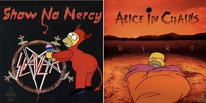 Classic rock and metal album covers get reimagined with Simpsons characters