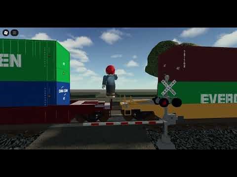 NS 4017 Leads Intermodal Train North | Hieber Rd. Railroad Crossing, Bucyrus, OH