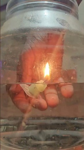 A simple experiment with burning candle and water