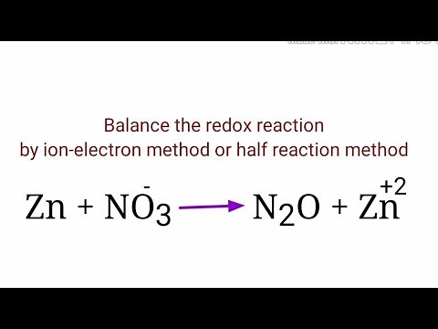 Zn+NO3 -1=N2O+Zn +2 balance the redox reaction by ion electron method in an acidic medium