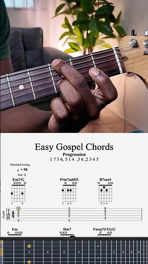 Easy Gospel Chords . Full progression here : Tabs : www.patreon.com/chrisgotsoul