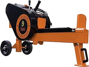 9 Ton Household Electric Powered 2.7HP Movable Horizontal Automatic Return Firewood Splitting Machine Fast Wood Log Splitter