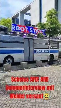 „SCHEISS AfD!“ – Weidel-Interview LIVE versaut! Polizei, Proteste, Chaos!