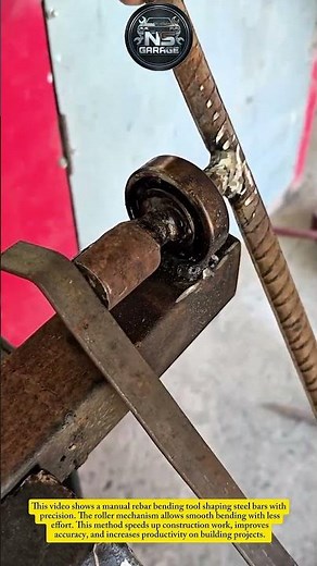 Rebar Bending Tool in Action | Fast Steel Bar Forming Process