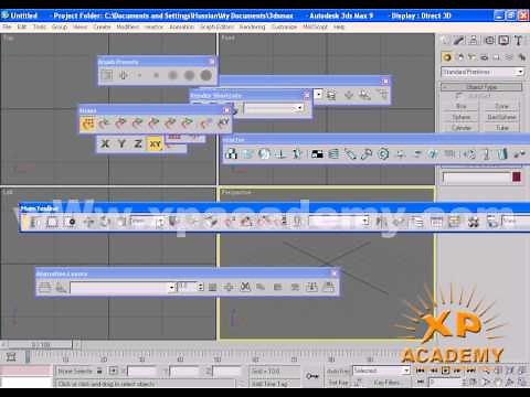 3D Max Urdu Tutorials | toolbar show