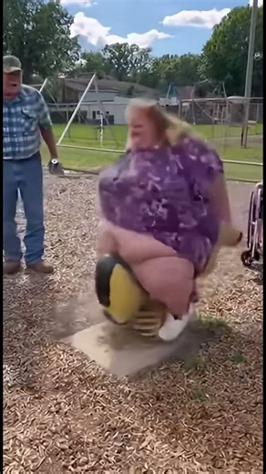 Tammy destroys the playground horse 😂 #funny #fails