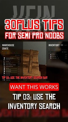 VEIN Semi PRO NOOB Tips | 03 | Use The Inventory Search #shorts