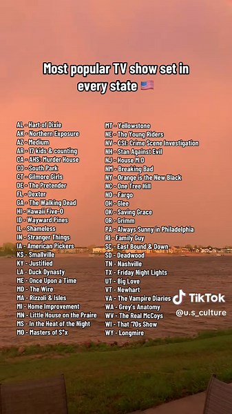 Best TV shows set in every state 🇺🇸📺 #fyp #foryou #tv #show #america #culture