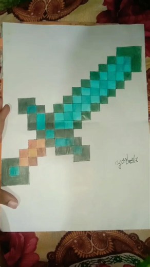 Minecraft sword ⚔️ drawing ☠️ #drawing #minecraft #Yasharts135