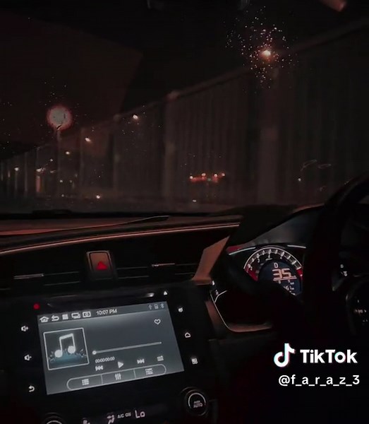 Nighttime Driving Dashboard and Multimedia Display