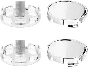 4Pcs Wheel Center Caps for Dodge/Chevrolet Jeep Lexus Wheel Rim Outer 63mm(2.48in) Inner 59mm(2.32in) Chrome Hub Caps