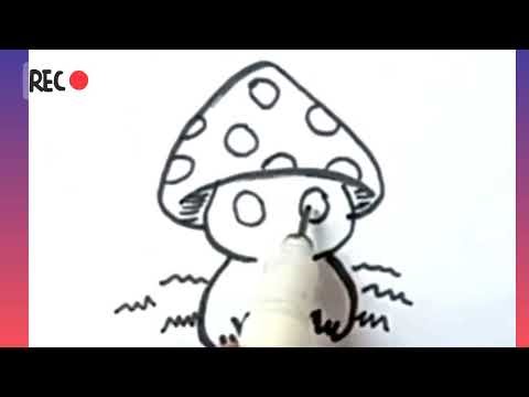 How to draw Easy mushroom || drawing for beginners and children