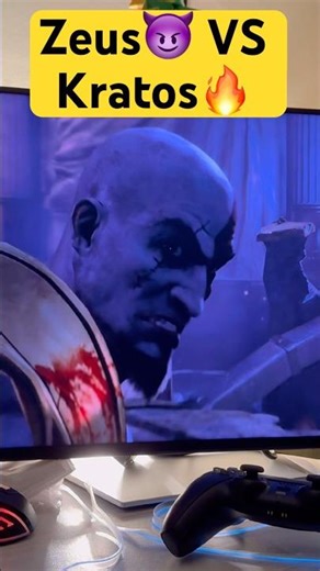 Epic battle ZEUS VS KRATOS 🔥 #godofwar #shortsfeed #subscribe