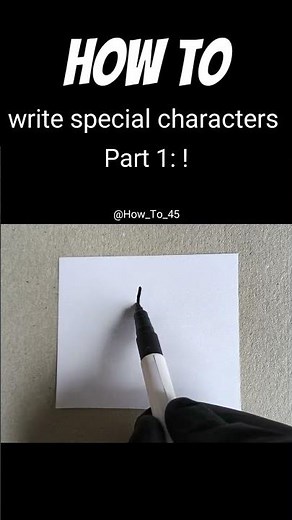 How to write special characters | Part 1: !