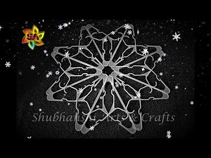 DIY Winter Craft |Snow Flakes using Clothes Hangers | 3ft Snowflake |Recycle Old Cloth Hangers