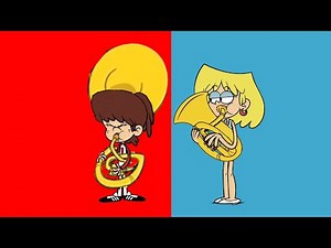 Lynn playing the Sousaphone while Lori playing the Tuba (for ‪@ThatChocoMintKitty‬)