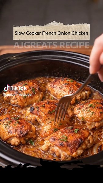 Slow Cooker French Onion Chicken Recipe