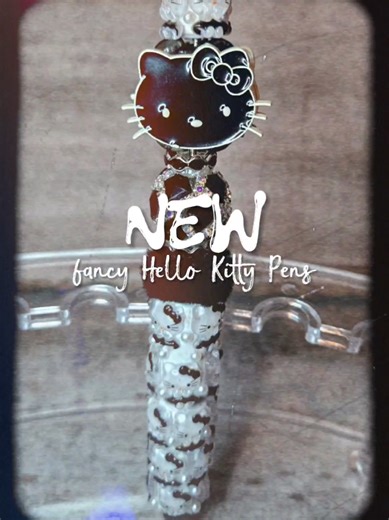 New fancy beaded Hello Kitty pens! Shop my Mercari Store linktr.ee/amberkins #hellokitty #handmade #craft #shopping #smallbusiness