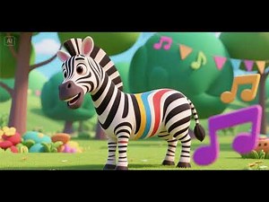Zebra’s Colorful Stripes Song 🦓🌈 | Nursery Rhymes & Kids Songs