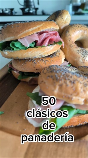 hoy Bagel!! 50 clásicos de panadería. dejo el link en la descripción para que descargues la receta