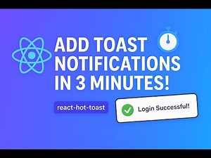 React Toast Notifications in 3 Minutes (react-hot-toast)