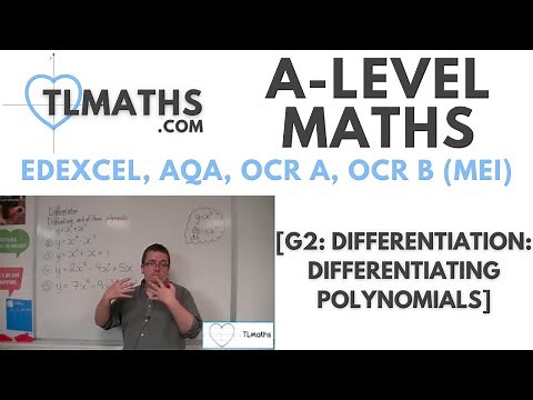 A-Level Maths: G2-03 [Differentiation: Differentiating Polynomials]
