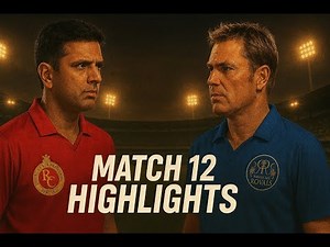 IPL 2008 Match 12 Highlights RCB vs RR #ipl #ipl2008 #iplhighlights #matchhighlights #iplvideos