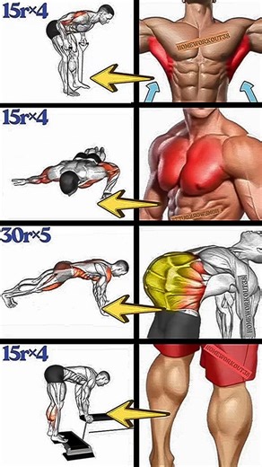 4best upper body workout at home ! ☠️💪 #shorts​​​ #short​​​ #trending​​​ #gym​​​ #youtubeshorts