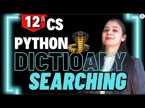 Python DICTIONARY | Searching | Class 12 Computer Science | Boards 2026