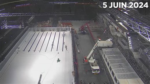 WATCH: Timelapse of Paris 2024 Olympic pool being built