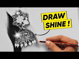 Watch Me Draw Realistic Jewellery in Real Time | Full Shine & Shading Process