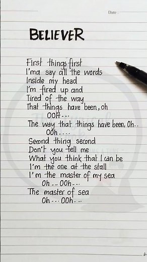 Imagine Dragons - Believer (Lyrics) Part. 1⭐ #imaginedragons #believer #lyrics