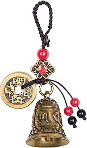 Brass Sakyamuni Buddha Keychain with Feng Shui Coins, Buddha Statue Key Ring as Good Luck Charms Lucky Tassel