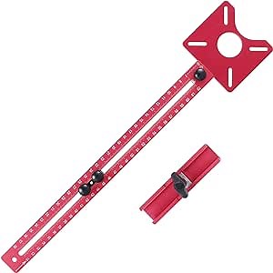 Router Milling Groove Bracket, Aluminum Alloy Router Circle Milling Guide, Multifunctional Trimming Machine Flip Board, Woodworking Cabinet Hardware Jig Router Circle Cutting Positioning Jig for Wood