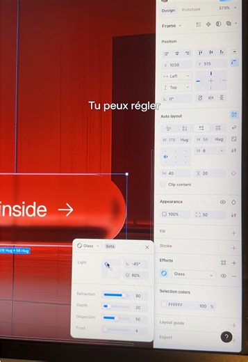 Créer l'effet Liquid Glass d'Apple sur Figma