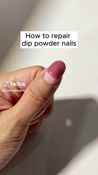 💅How to repair dip powder nails? #azurebeauty #azurebeautynails #azurebeautydippowder #dippowder #dippowdermani #dippowdernails #dippowdertutorial #dippowdertricks #dippowdertips #nails #nailstips #nailsoftiktok #nailsvideotutorial
